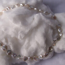 Mrs Portlock's Keishi Pearl necklace with silver clasp