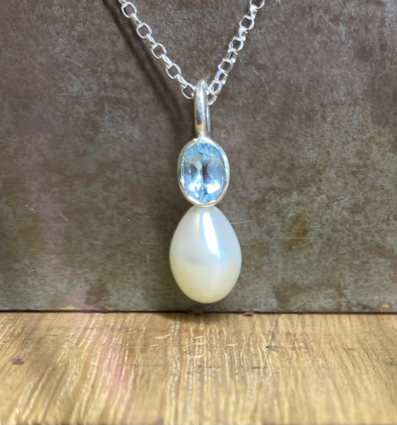 Topaz pearl pendant - Image 2